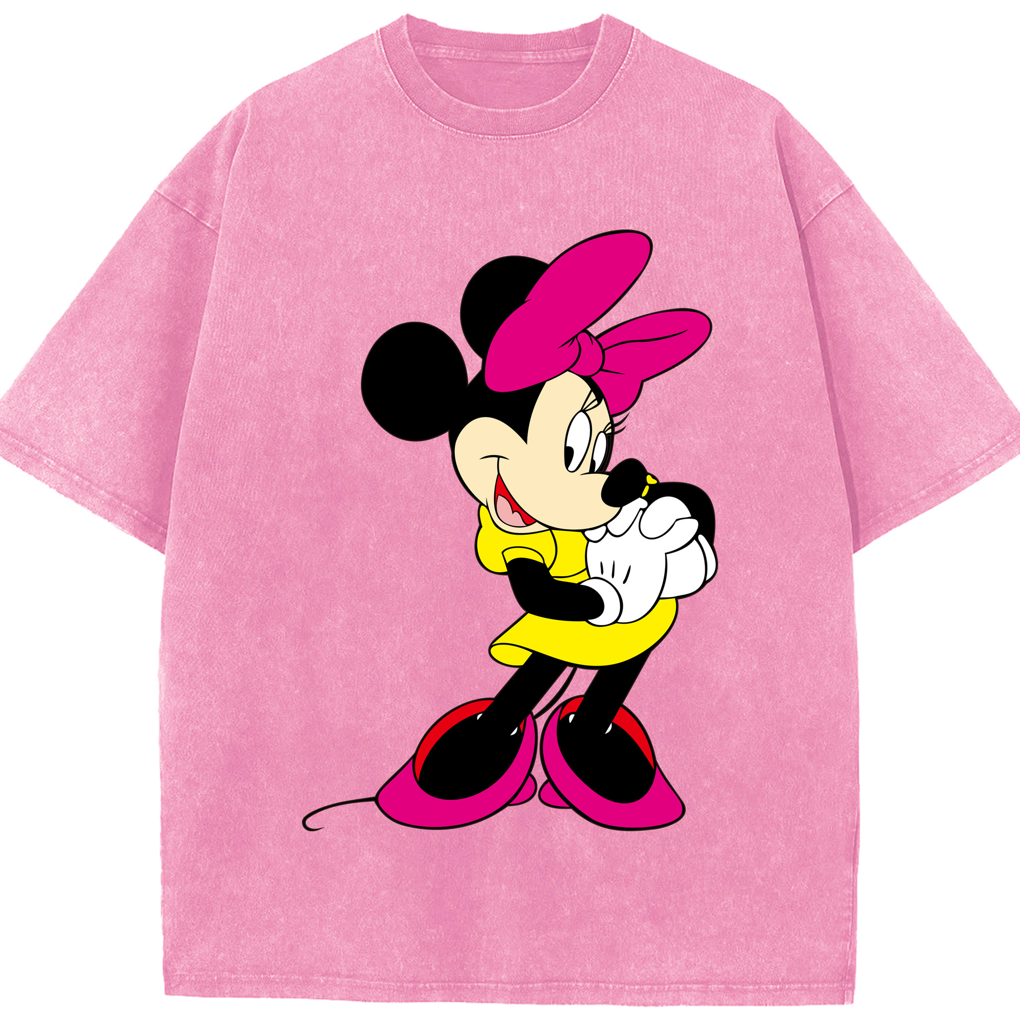 （画像用） ミッキーマウス Mickey Mouse 綿100% ヴィンテージ風 半袖Tシャツ（フロントプリント）